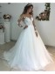 A-Line Lace Long Sleeves Wedding Dresses Bridal Gowns 903010