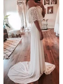 Long Chiffon and Lace Wedding Dresses Bridal Gowns 903012 Long Chiffon and Lace Wedding Dresses Bridal Gowns 903012