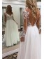 A-Line Chiffon and Lace Wedding Dresses Bridal Gowns 903015