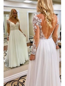 A-Line Chiffon and Lace Wedding Dresses Bridal Gowns 903015 A-Line Chiffon and Lace Wedding Dresses Bridal Gowns 903015