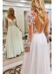 A-Line Chiffon and Lace Wedding Dresses Bridal Gowns 903015