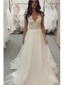 Lace and Tulle Long Wedding Dresses Bridal Gowns 903016 Lace and Tulle Long Wedding Dresses Bridal Gowns 903016