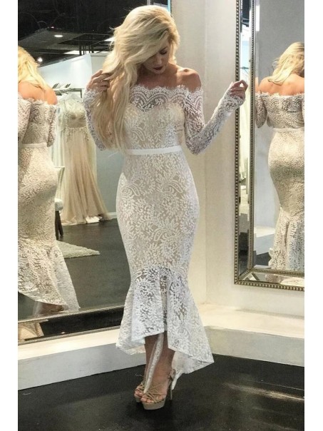 Mermaid Long Sleeves Lace Wedding Dresses Bridal Gowns 903017 Mermaid Long Sleeves Lace Wedding Dresses Bridal Gowns 903017