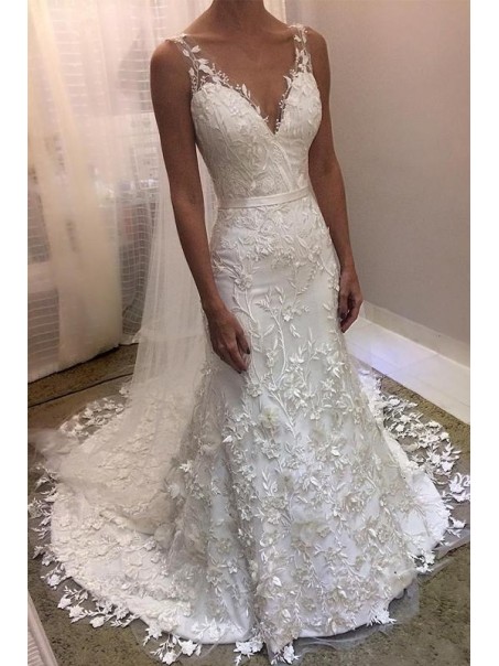 Elegant Mermaid Lace Wedding Dresses Bridal Gowns 903021 Elegant Mermaid Lace Wedding Dresses Bridal Gowns 903021