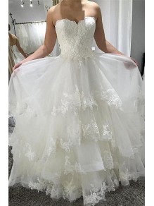 A-Line Sweetheart Lace Long Wedding Dresses Bridal Gowns 903022 A-Line Sweetheart Lace Long Wedding Dresses Bridal Gowns 903022