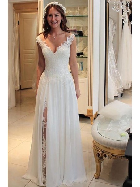 Elegant Lace and Chiffon Wedding Dresses Bridal Gowns 903026 Elegant Lace and Chiffon Wedding Dresses Bridal Gowns 903026