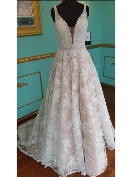 A-Line Beaded Lace Wedding Dresses Bridal Gowns 903043 A-Line Beaded Lace Wedding Dresses Bridal Gowns 903043