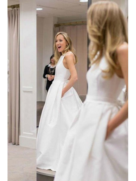 Long White A-Line Wedding Dresses Bridal Gowns 903046 Long White A-Line Wedding Dresses Bridal Gowns 903046