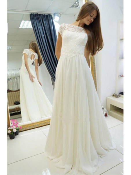 A-Line Chiffon and Lace Wedding Dresses Bridal Gowns 903060 A-Line Chiffon and Lace Wedding Dresses Bridal Gowns 903060