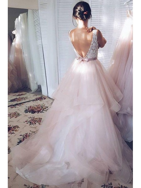 A-Line Lace and Tulle Long Wedding Dresses Bridal Gowns 903080 A-Line Lace and Tulle Long Wedding Dresses Bridal Gowns 903080