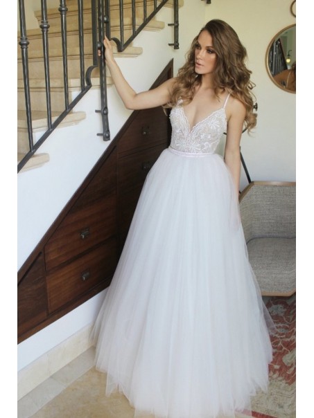 A-Line Lace and Tulle Wedding Dresses Bridal Gowns 903085 A-Line Lace and Tulle Wedding Dresses Bridal Gowns 903085