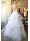 A-Line Lace and Tulle V Neck Wedding Dresses Bridal Gowns 903093