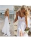 Long Chiffon and Lace Spaghetti Straps Wedding Dresses Bridal Gowns 903096 Long Chiffon and Lace Spaghetti Straps Wedding Dresses Bridal Gowns 903096