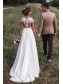 A-Line Chiffon and Lace Wedding Dresses Bridal Gowns 903101