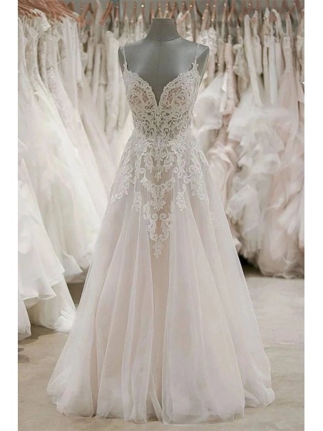 A-Line Lace and Tulle Wedding Dresses Bridal Gowns 903111 A-Line Lace and Tulle Wedding Dresses Bridal Gowns 903111