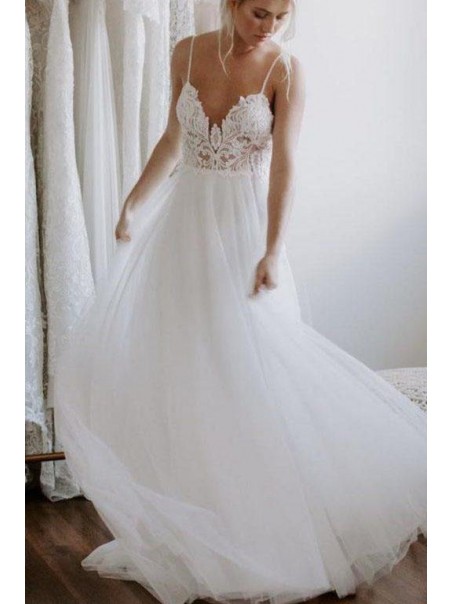 A-Line Halter Lace and Tulle Wedding Dresses Bridal Gowns 903124 A-Line Halter Lace and Tulle Wedding Dresses Bridal Gowns 903124