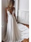 A-Line V Neck Long Wedding Dresses Bridal Gowns 903130
