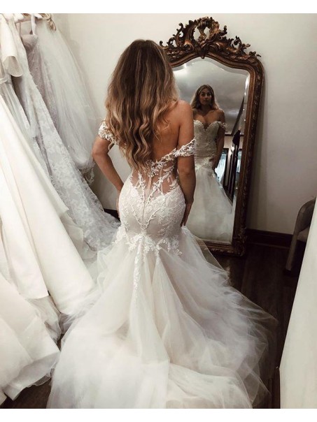 Mermaid Off the Shoulder Lace Wedding Dresses Bridal Gowns 903135 Mermaid Off the Shoulder Lace Wedding Dresses Bridal Gowns 903135