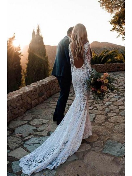 Mermaid Long Sleeves Lace Wedding Dresses Bridal Gowns 903136 Mermaid Long Sleeves Lace Wedding Dresses Bridal Gowns 903136