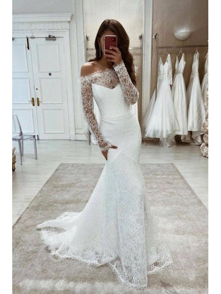 Mermaid Lace Long Sleeves Wedding Dresses Bridal Gowns 903138 Mermaid Lace Long Sleeves Wedding Dresses Bridal Gowns 903138