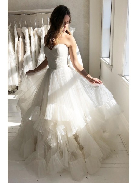 A-Line Sweetheart Tulle Wedding Dresses Bridal Gowns 903141 A-Line Sweetheart Tulle Wedding Dresses Bridal Gowns 903141