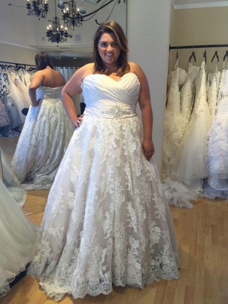 A-Line Sweetheart Lace Plus Size Wedding Dresses Bridal Gowns 903157