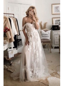 A-Line Lace and Tulle Wedding Dresses Bridal Gowns 903163 A-Line Lace and Tulle Wedding Dresses Bridal Gowns 903163