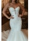 Long Mermaid Sweetheart Lace and Tulle Beaded Wedding Dresses Bridal Gowns 903172