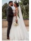 A-Line Long Sleeves Lace and Tulle Wedding Dresses Bridal Gowns 903177 A-Line Long Sleeves Lace and Tulle Wedding Dresses Bridal Gowns 903177