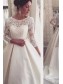 A-Line Lace Wedding Dresses Bridal Gowns with Sleeves 903187