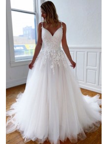 A-Line Lace and Tulle Wedding Dresses Bridal Gowns 903191 A-Line Lace and Tulle Wedding Dresses Bridal Gowns 903191