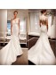 Long Mermaid Lace V Neck Wedding Dresses Bridal Gowns 903208
