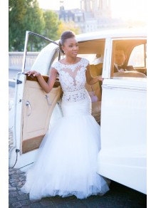 Elegant Mermaid Beaded Lace and Tulle Wedding Dresses Bridal Gowns 903211 Elegant Mermaid Beaded Lace and Tulle Wedding Dresses Bridal Gowns 903211
