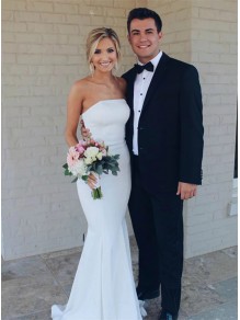 Mermaid Strapless Wedding Dresses Bridal Gowns 903214