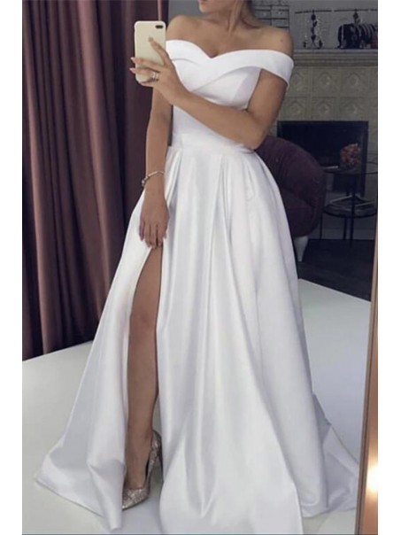 A-Line Off the Shoulder Long Wedding Dresses Bridal Gowns 903215 A-Line Off the Shoulder Long Wedding Dresses Bridal Gowns 903215
