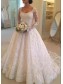 A-Line Long Sleeves Lace Wedding Dresses Bridal Gowns 903218