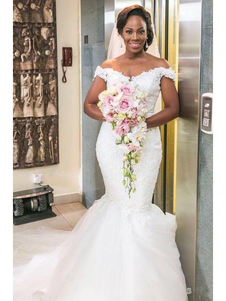 Mermaid Lace and Tulle Off the Shoulder Wedding Dresses Bridal Gowns 903229 Mermaid Lace and Tulle Off the Shoulder Wedding Dresses Bridal Gowns 903229