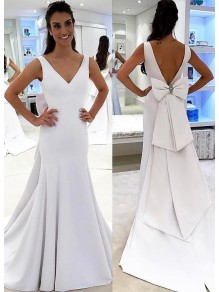Mermaid V Neck Long Wedding Dresses Bridal Gowns 903232