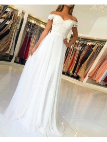 A-Line Chiffon and Lace Wedding Dresses Bridal Gowns 903258 A-Line Chiffon and Lace Wedding Dresses Bridal Gowns 903258
