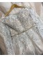 A-Line Long Sleeves Lace and Tulle Wedding Dresses Bridal Gowns 903269