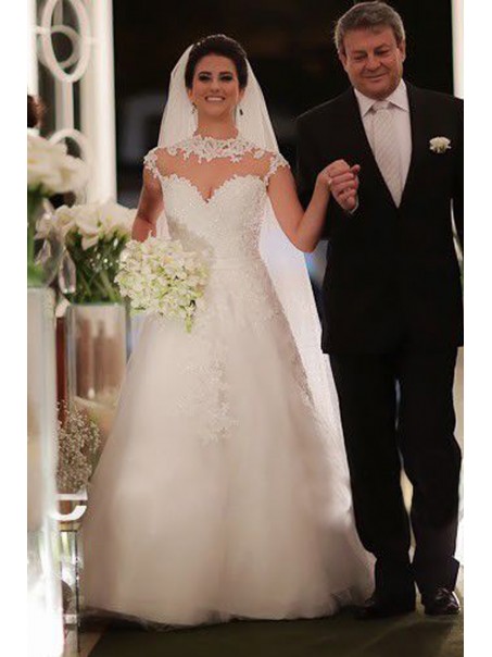 A-Line Lace Wedding Dresses Bridal Gowns 903271