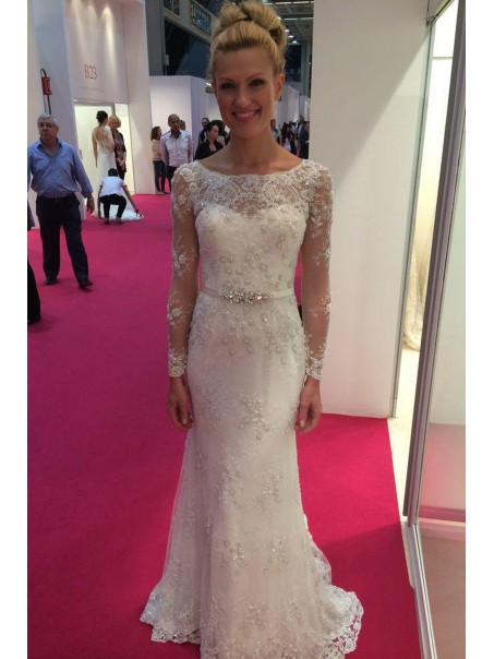 Mermaid Long Sleeves Beaded Lace Wedding Dresses Bridal Gowns 903274 Mermaid Long Sleeves Beaded Lace Wedding Dresses Bridal Gowns 903274