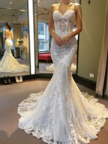 Mermaid Sweetheart Lace and TulleWedding Dresses Bridal Gowns 903297 Mermaid Sweetheart Lace and TulleWedding Dresses Bridal Gowns 903297