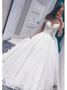A-Line Lace Off the Shoulder Wedding Dresses Bridal Gowns 903298 A-Line Lace Off the Shoulder Wedding Dresses Bridal Gowns 903298