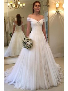 A-Line Off the Shoulder Long Wedding Dresses Bridal Gowns 903314 A-Line Off the Shoulder Long Wedding Dresses Bridal Gowns 903314