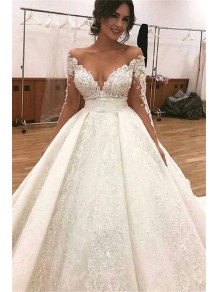 A-Line Lace Long Sleeves Wedding Dresses Bridal Gowns 903354 A-Line Lace Long Sleeves Wedding Dresses Bridal Gowns 903354