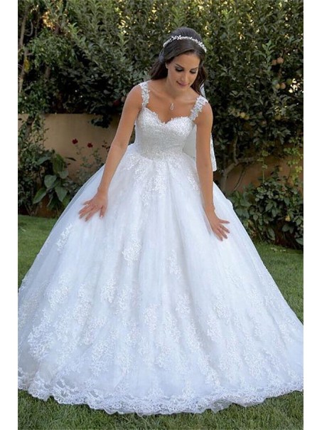A-Line Lace Long Wedding Dresses Bridal Gowns 903357 A-Line Lace Long Wedding Dresses Bridal Gowns 903357