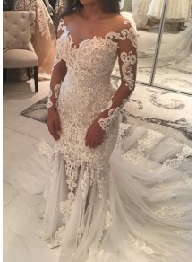 Mermaid Lace Long Sleeves Wedding Dresses Bridal Gowns 903360 Mermaid Lace Long Sleeves Wedding Dresses Bridal Gowns 903360