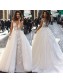 A-Line Lace and Tulle Long Wedding Dresses Bridal Gowns 903361