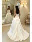 A-Line Strapless Long Satin Wedding Dresses Bridal Gowns 903387